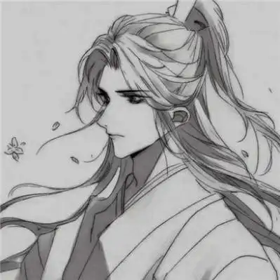 古风动漫男头像黑白系高清安静而孤独的男生