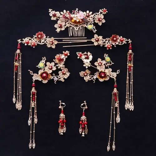 新娘头饰中式凤冠结婚古装发饰套装2020新款秀禾和服龙凤褂配饰品