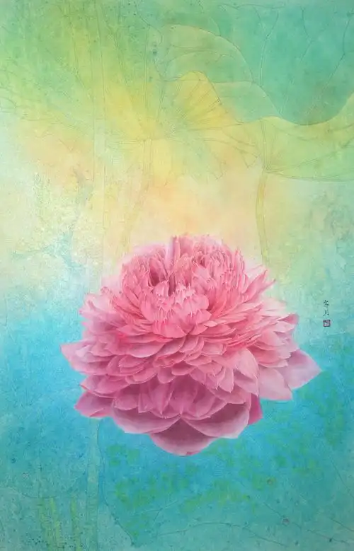 荷舞清风颂党恩工笔荷花展在四川省郫都区文化馆隆重开幕