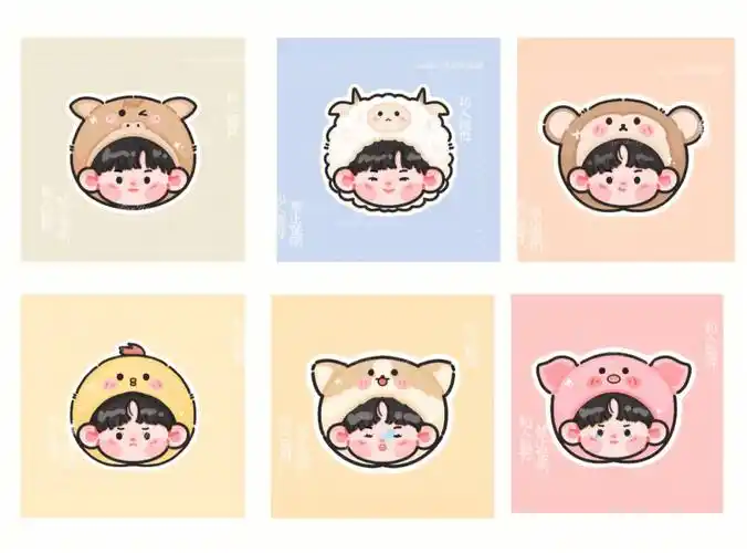 豆豆眼q版大头尤长靖