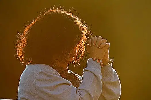 女人,祈祷,圣热尔韦莱邦,法国