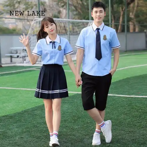 newlake校服套装中学生学院风小学生高中初中生毕业照班服合唱表演服