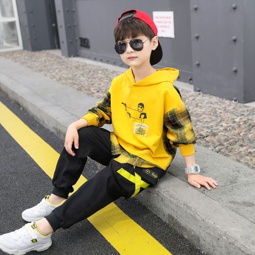 衣服童装儿童秋季套装11男12小男孩衣服13时尚7帅气6男孩秋装8-10岁