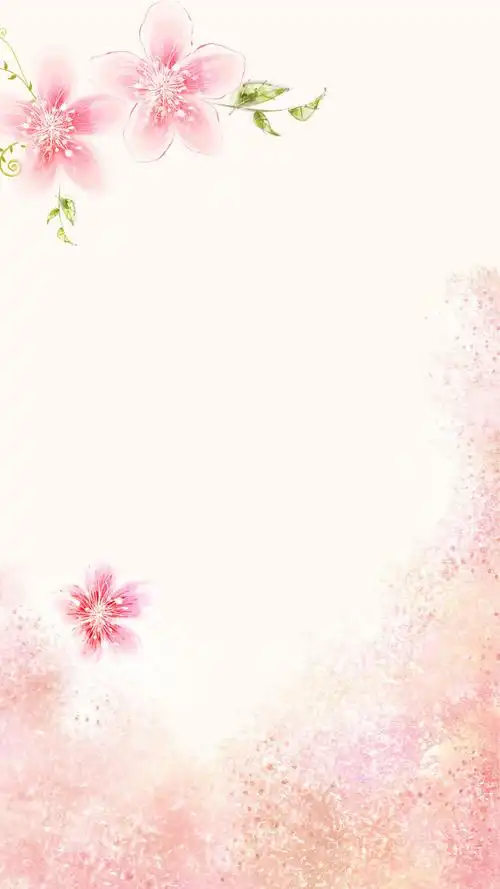 清新粉色花朵h5背景素材