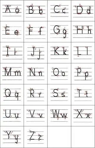 26个英文字母书写标准及练习(最新版)答案