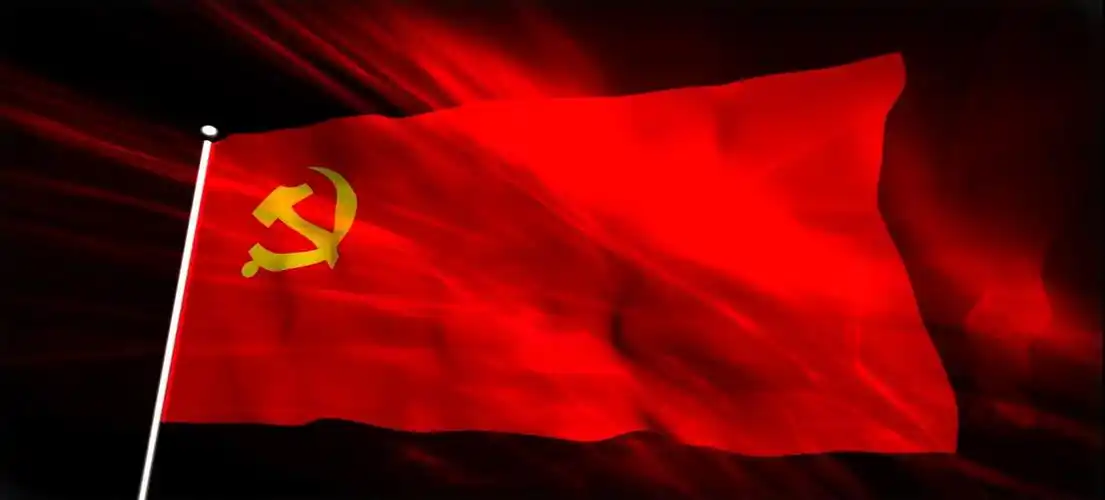 4k大气党旗飘扬党政通用led背景视频_晚会演艺_高清影视素材-傲视网