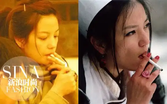 秦海璐吸烟照,给人感觉超娴熟.
