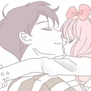 情侣头像拥抱吻动漫高清甜蜜的情头二次元情侣亲吻图片