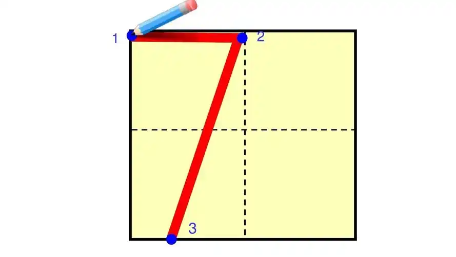 一年级田字格数字正确书写方法