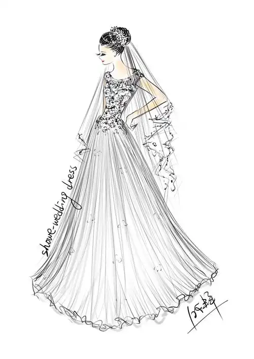 aceyqian的婚纱设计手稿