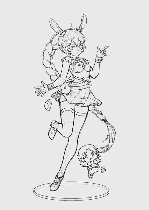 动漫人物小舞简笔画