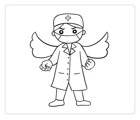 不忘英雄,致敬白衣战士|羊绵绵简笔画