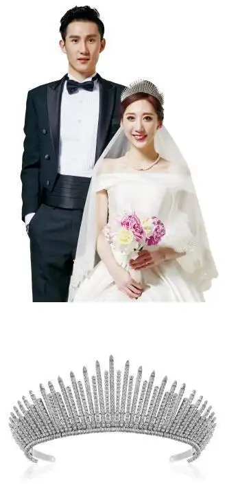 戴着英国女王的古董王冠完美出嫁(组图)