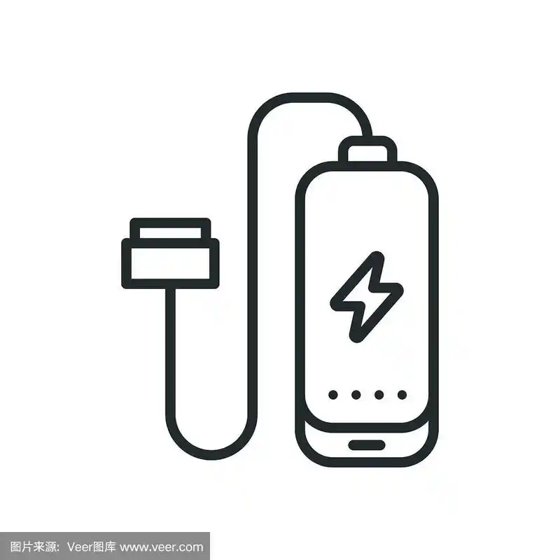 线条,电池,图标,银行,平坦的