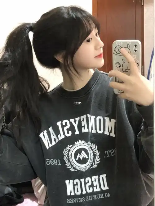 我的法式八字刘海真的好适合高马尾