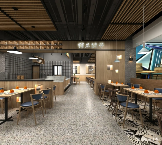 饺子馆121-150m家装装修案例效果图