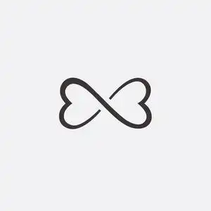 图形符号是爱的无限的符号,在心.情人节那天或婚礼的矢量图.