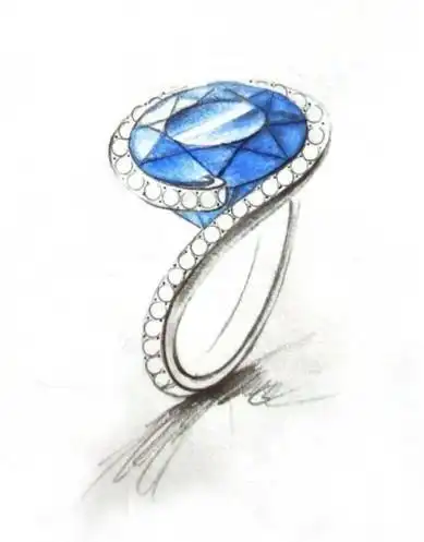 戒指素描手绘_素材_巧艺网