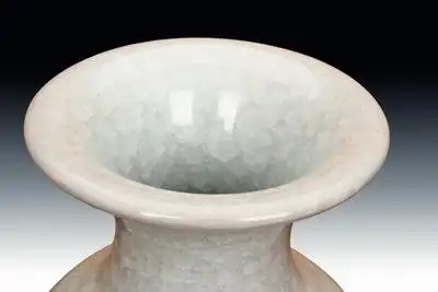 正品景德镇陶瓷花瓶 钧瓷仿古官窑冰片裂纹釉花瓶 中式家居装饰摆