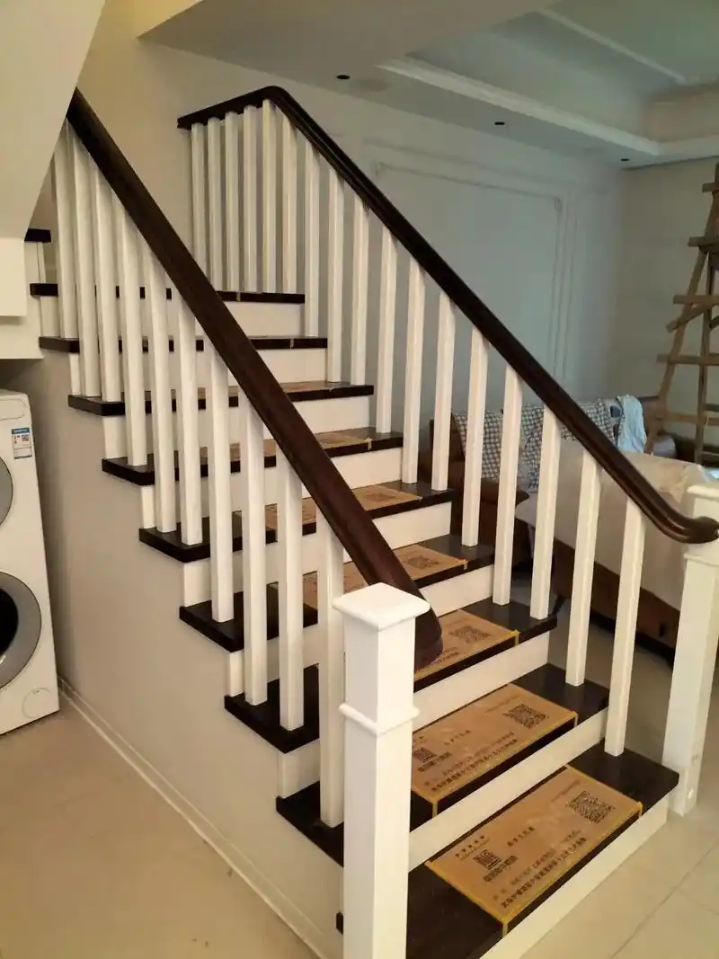 实木楼梯扶手 轻奢款实木梯 - 抖音