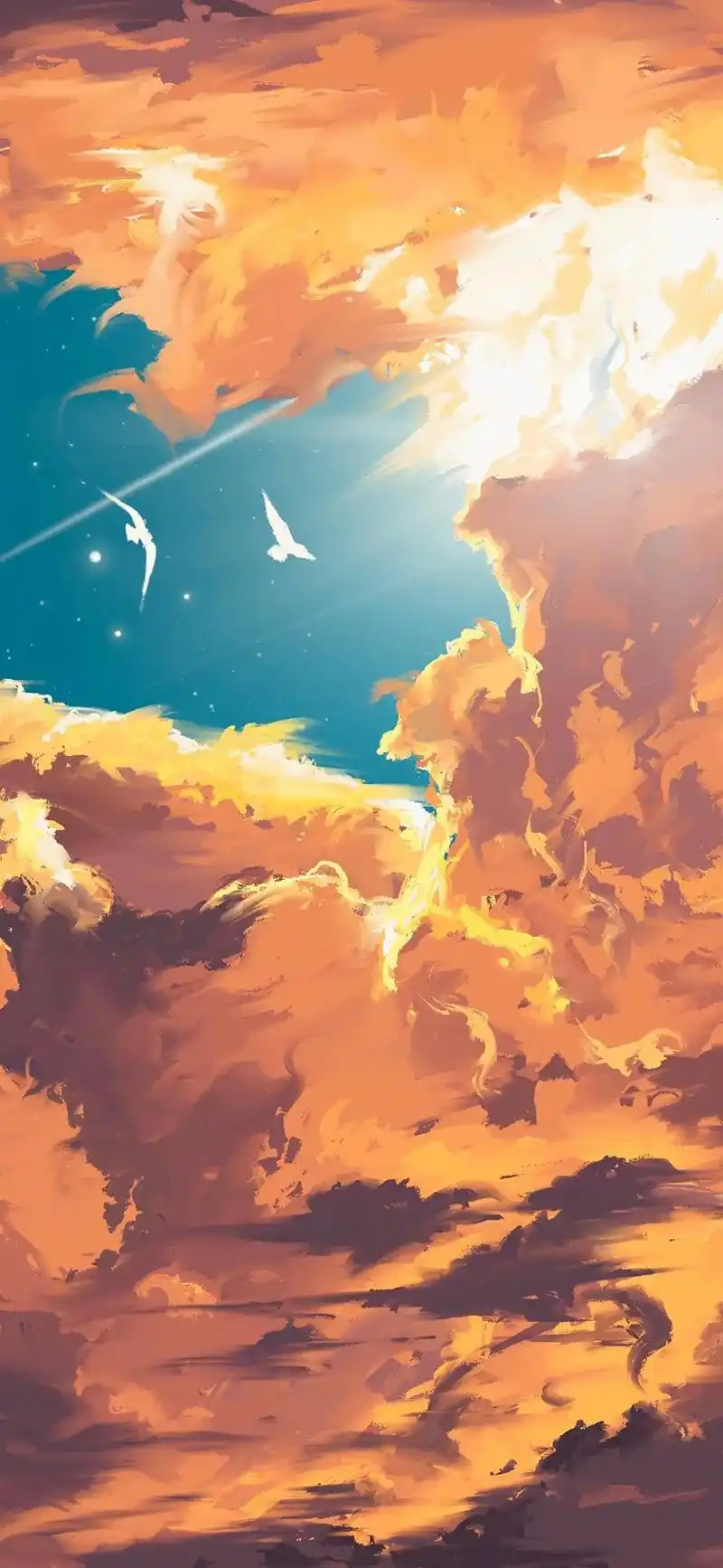 追梦逐影,梦幻风景#壁纸潮图设计 #风景写生 #手绘油画 # - 抖音