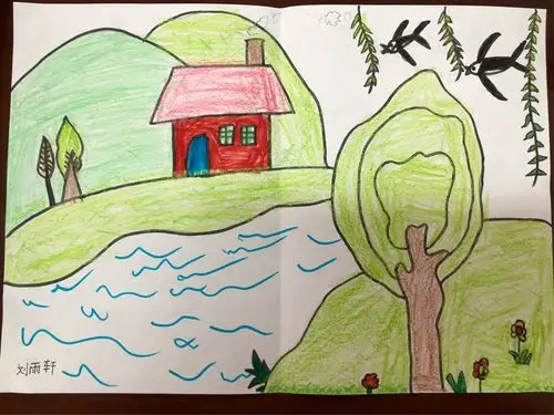 画出了一幅幅春天的美景.你们很棒!大家都来欣赏吧!