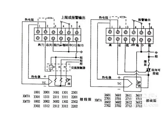 xmtd温控仪接线方法有哪些?求图