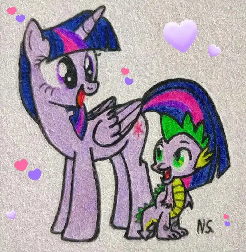 紫悦和穗龙.#小马宝莉 #紫悦#穗龙#简笔画#画画 - 抖音