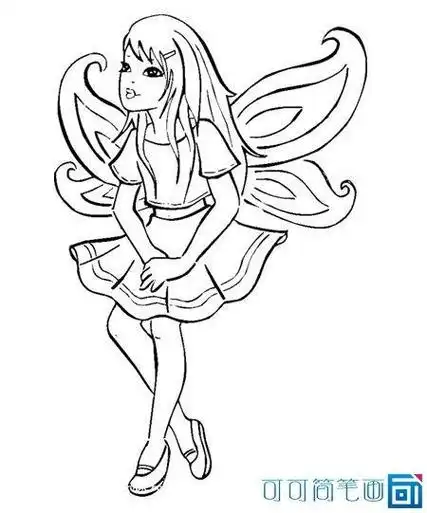 超萌可爱小精灵简笔画