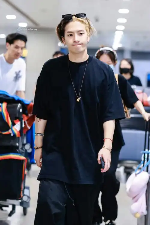 王嘉尔回国#王嘉尔回国机场路透落地上海欢迎回家!