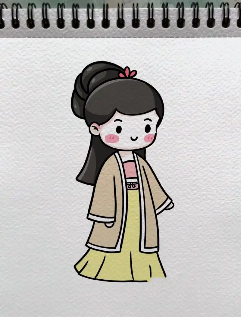 简笔画|古风小女孩头像美女小姐姐卡通插画 成年人的世界 不存在永恒