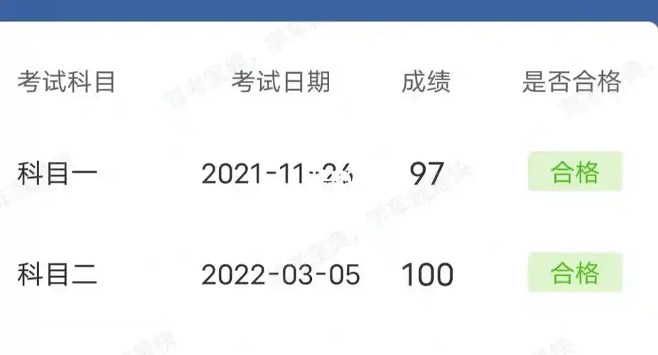 第二次科目二100分