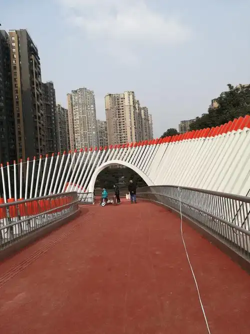 成都高新区又一座人工天桥完工了.