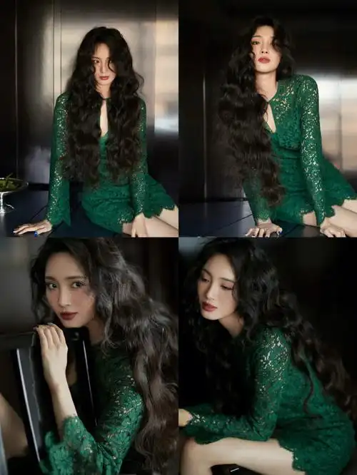 王紫璇复古卷发参考长发这样烫也太好看了