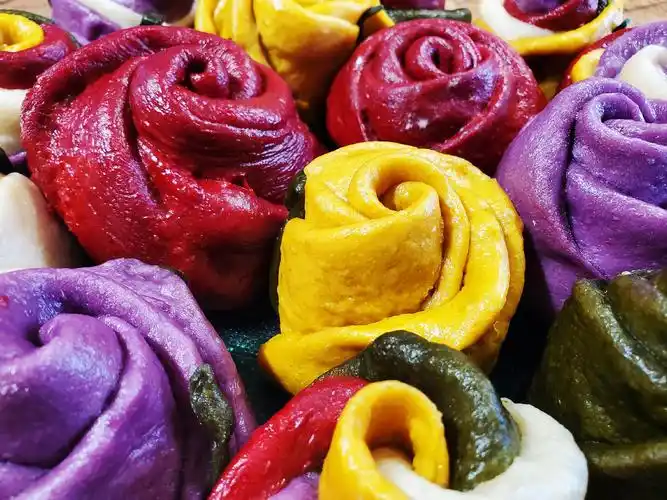 五彩斑斓的花样馒头