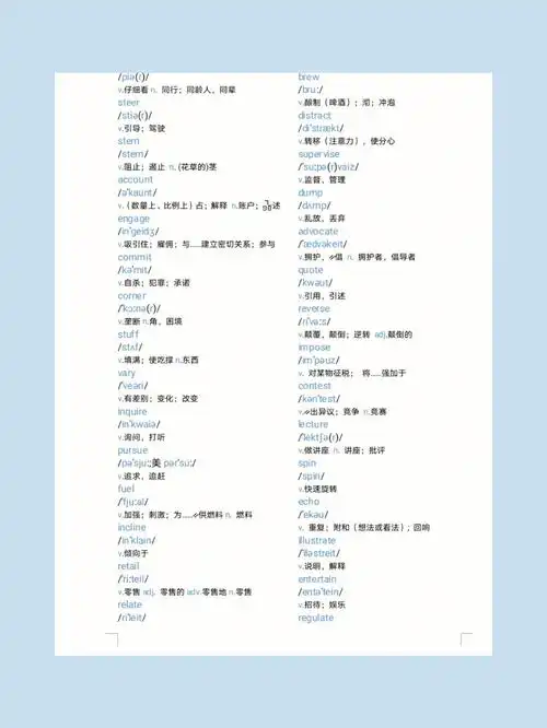 大学英语四考试阅读考前必备200词