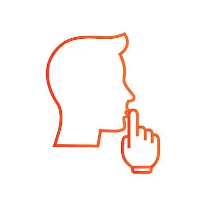 i>保 /i> i>持 /i>沉默图标