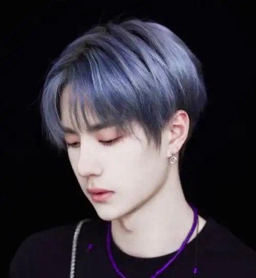 蓝黑色头发掉色过程连掉色的过程也经得起考验