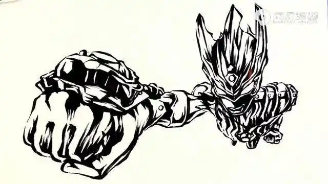 教你用马克笔给令迦奥特曼涂色,涂上颜色的令迦果然更炫酷呢