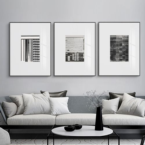 北欧家饰现代简约黑白装饰画极简风格壁画客厅沙发背景墙组合挂画