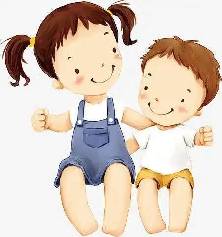 幼儿园手绘卡通人物免抠素材免费下载_觅元素51yuansu.com