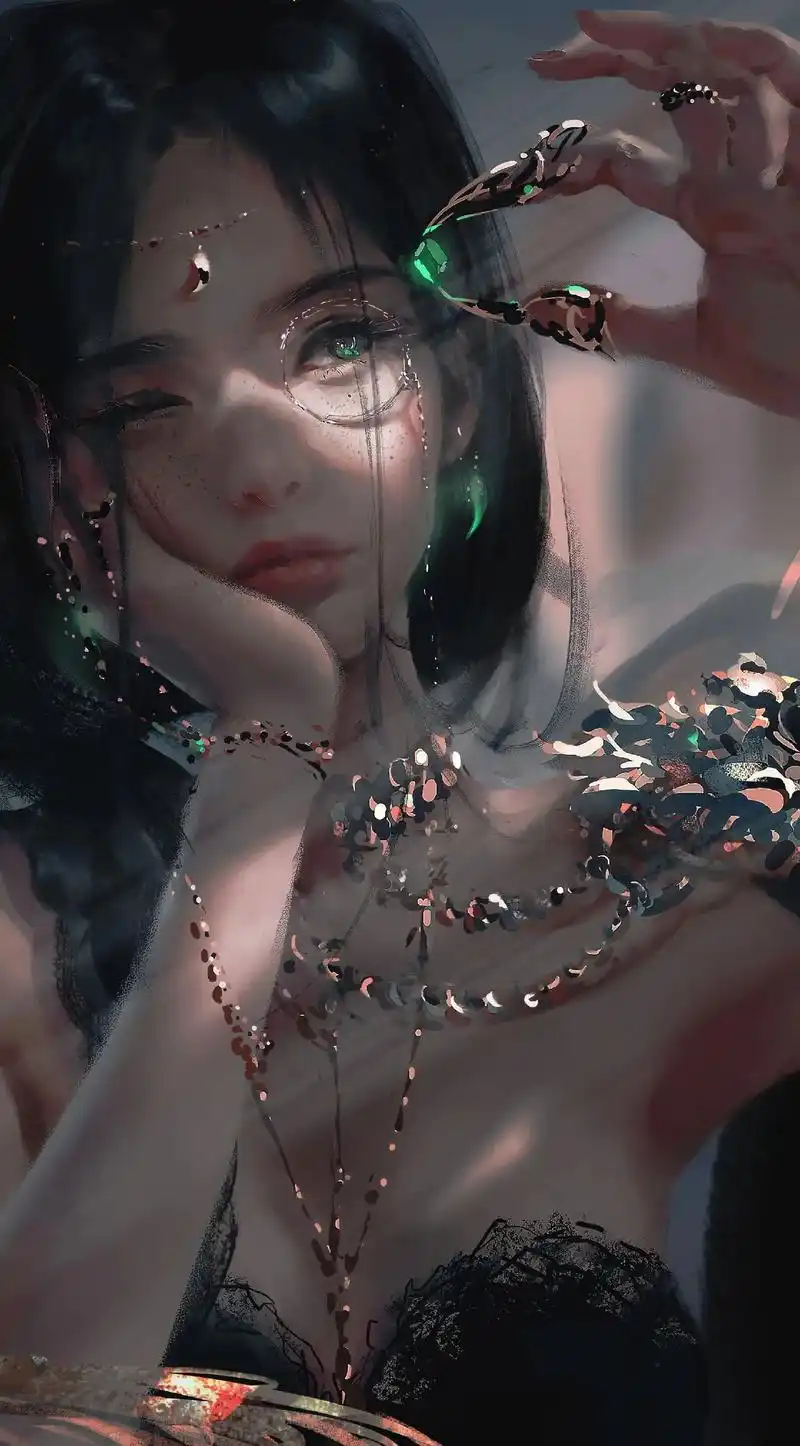 鬼刀高清风铃公主,wlop天花板级手绘.#二次元美图壁纸大全 - 抖音