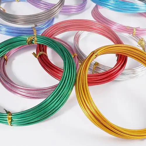 氧化彩色铝线手工diy编制创意材料线