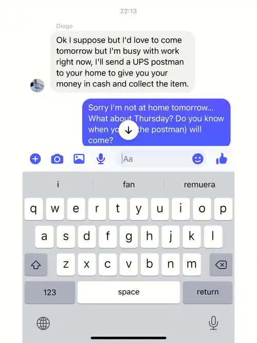 脸书facebook转二手遇到骗子