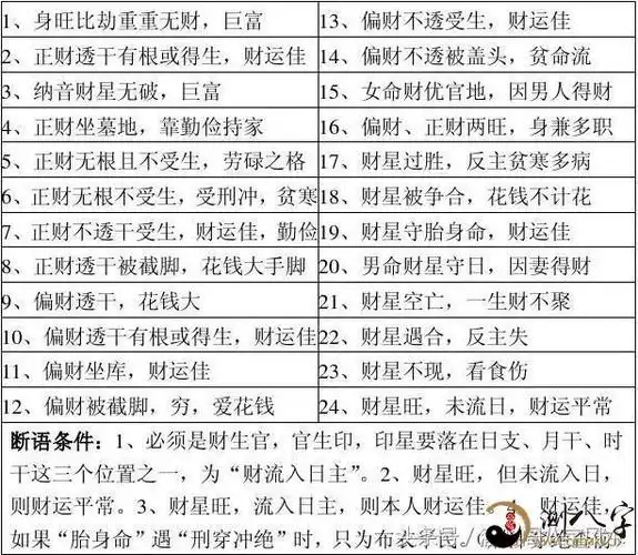 八字命理速查表图,八字命理速查表图片大全