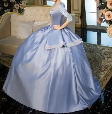 出租欧洲中世纪贵族女装复古皇室女王王后公主民族服装