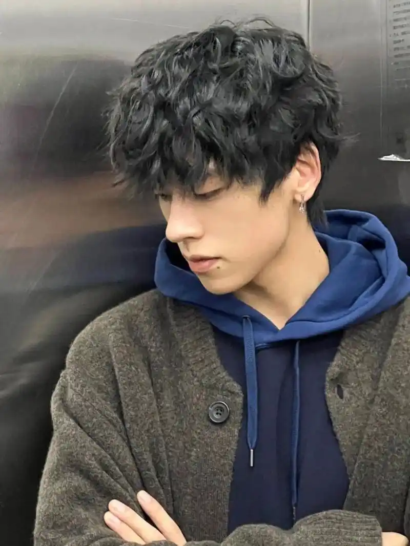 2022少年感韩国男土发型设计 男生韩式气垫烫发型沙发自来卷也能烫