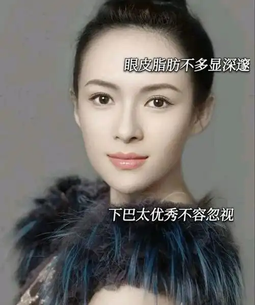 章子怡,标准三庭五眼的完美范本