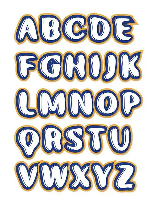 英文字母矢量图片下载-美工艺术字-百图汇素材网