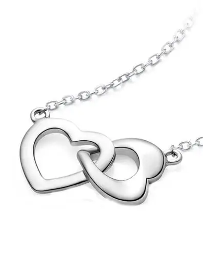 周大福 爱情礼物心心相印时尚925银项链